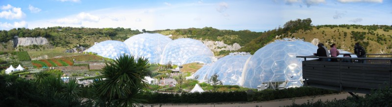 a panorama view of eden project